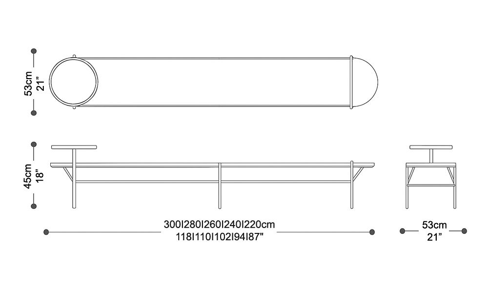 Image of the complete dimensions of the product
